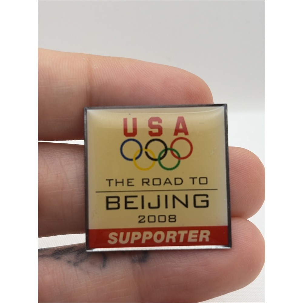 2008 The Road To Beijing Olympics Team USA Supporter Lapel Hat Pin